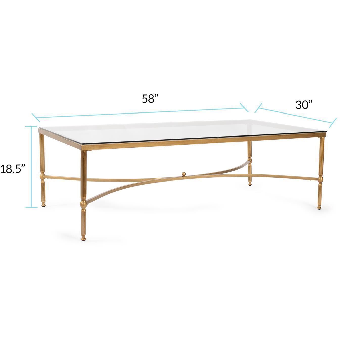 Bonnifait 58 X 18.5 inch Antique Bronze Coffee Table